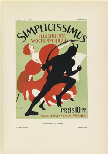 ERNEST MAINDRON (1838-1907). LES AFFICHES ÉTRANGÈRES. Bound volume. 1897. 12x9 inches, 31x23 cm. G. Boudet. Paris.